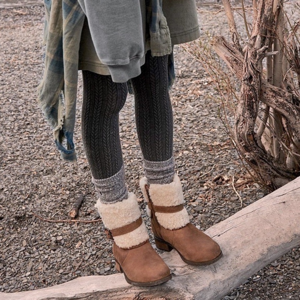 UGG Brown and Cream Winter Boots